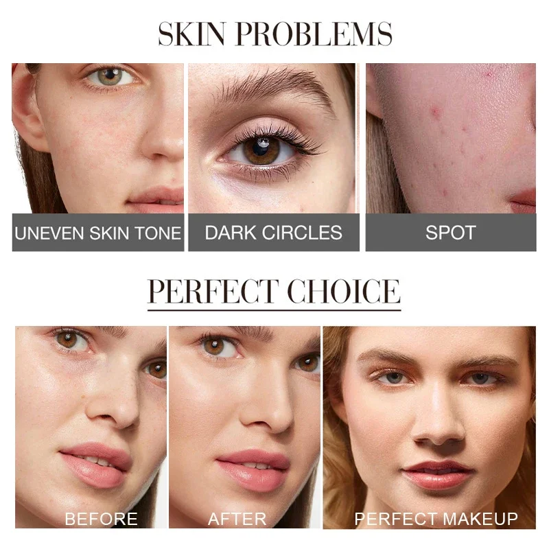 Eraser Foundation Stick,Velvet Moist Light Concealer Liquid Foundation Long-lasting Flawless Makeup Face Beauty Makeup Cosmetics - Image 4