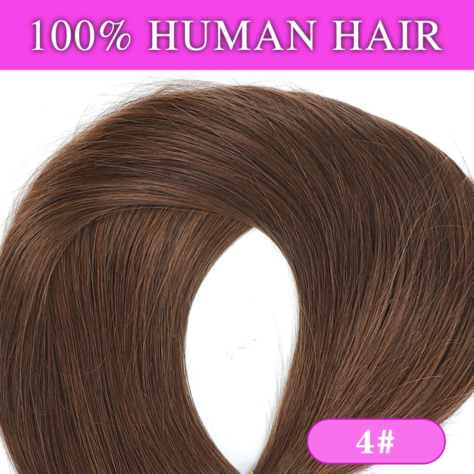 Pre Bonded V Tip Hair Extensions Human Hair Keratin Hair Extensions   12-26 Inch 100 Strand 100% Real Remy Hair Silky Straight - Image 9