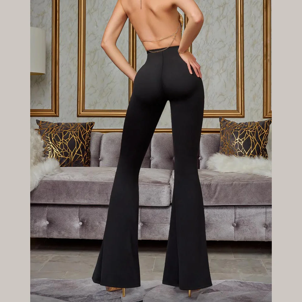 Women New Y2k Flare Pants Sexy Strechy Trousers Push Up High Waist Black Pants Elegant Fashion Style Spring Autumn Clothing S-XL - Image 4