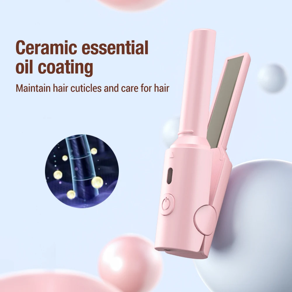 Multifunctional Hair Straightener Must-have Portable Small Curling Machine Splint Cuticle Protecting Damage Reducing USB Plug - Image 6