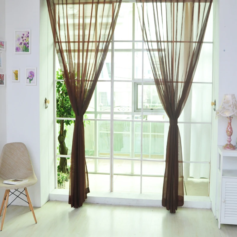 Tulle Curtains For The Kitchen Living Room Solid Sheer Curtains Tulle On The Windows Drapes Window Screen Dropshipping - Image 6