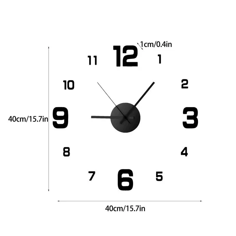 Frameless Wall Clock Silent Non-Ticking Modern Style Clock Battery Operated Clock for Living Room Bedroom Hotel Wall Decoration - Image 6