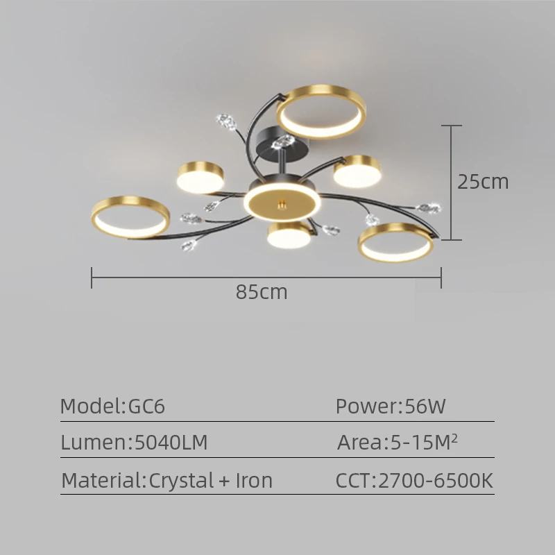 Nordic Ceiling Lamp with Remote Control Ceiling Pendant Lamp Dimming LED Decoration Living Room Bedroom Home Decor Lamps - Image 8