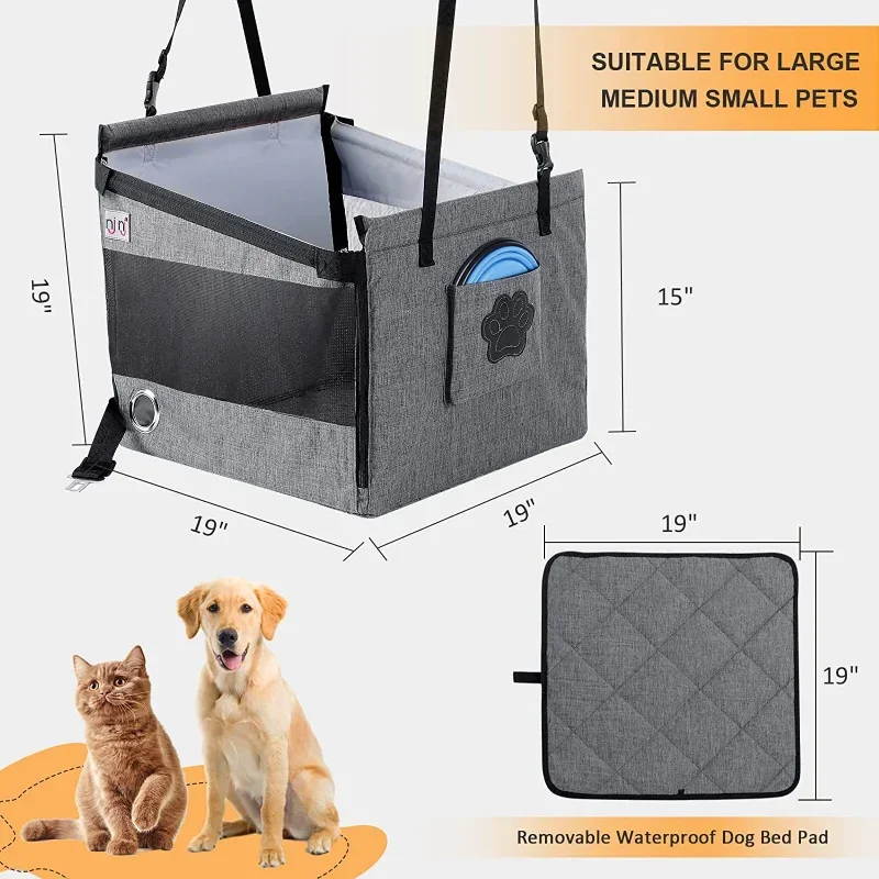 Car Pet Seat Stable Carriers Dog Accessories Safe Portable Puppy Travel Baskets Mesh Protector Waterproof Outdoor Pet Supplies - Image 6