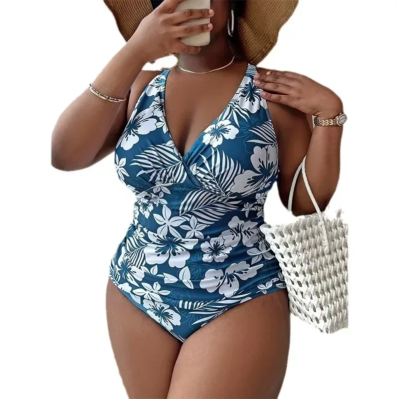 Plus Size Swimwear Women Swimsuit Sexy Big Bikini Bathing Suit 2025 Mujer Summer Beach Wear Monokini Tankini Swimsuits Women 4XL - Image 6