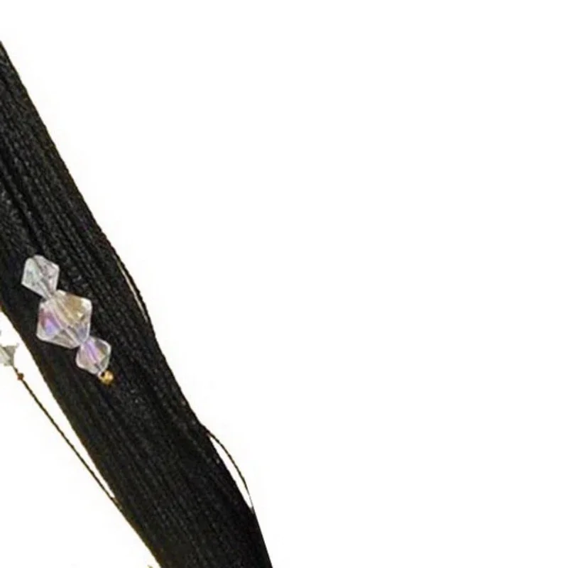 Black Window Curtain 3 Bead Curtain Crystal Divider Decorative String Modern Curtains For Door Window Room Hot Sale N29 - Image 2