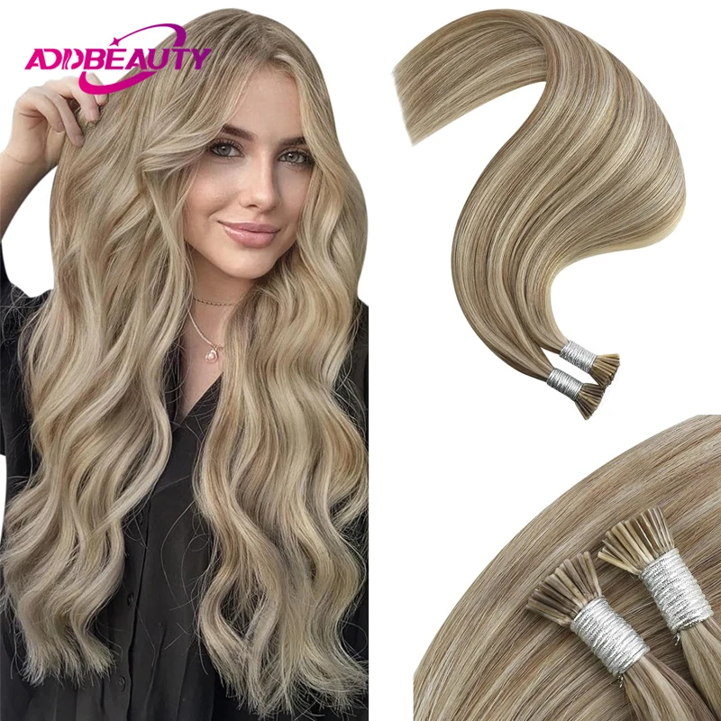ITIP Hair Extension Human Hair for Women Straight Real Brazilian Human Hair 50 Strands Pre-bonded Highlight ITIP Hair Extensions
