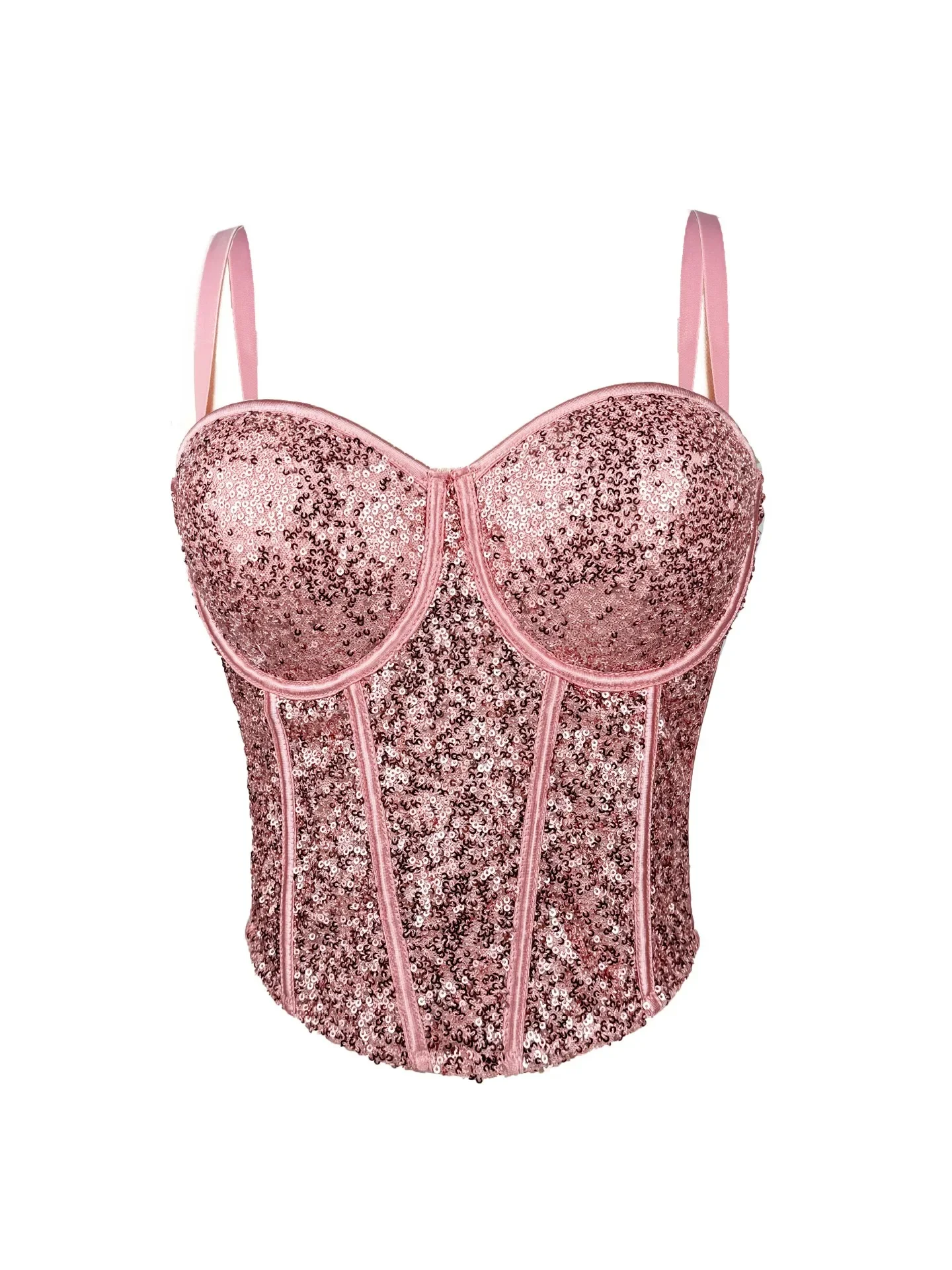 Fashion Clothes Sequin Sexy T-shirts T Shirt Hotsweet Y2k Top Tank Top Women Clothing Camis Tees Party Club Stage Show Corset - Image 8