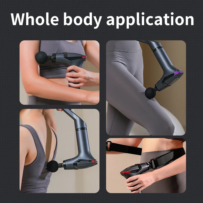 Electric Massager Multifunctional Muscle Relaxation Long-handle Massage Remission  Tissue Percussion Body Electric Massage Gun - Image 2