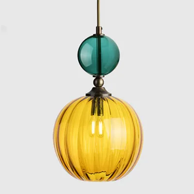 Nordic Modern Glass Chandelier Restaurant Bar Bedside Bedroom Creative Color Chandelier Interior Decoration Lighting Fixtures - Image 16