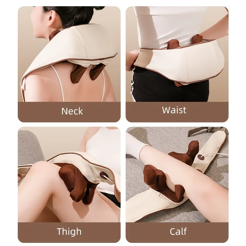 Neck shoulder Massager Deep Tissue shiatsu Back Massagers with Heatfor Pain Relief Electric Kneading Squeeze Muscles Massage - Image 6