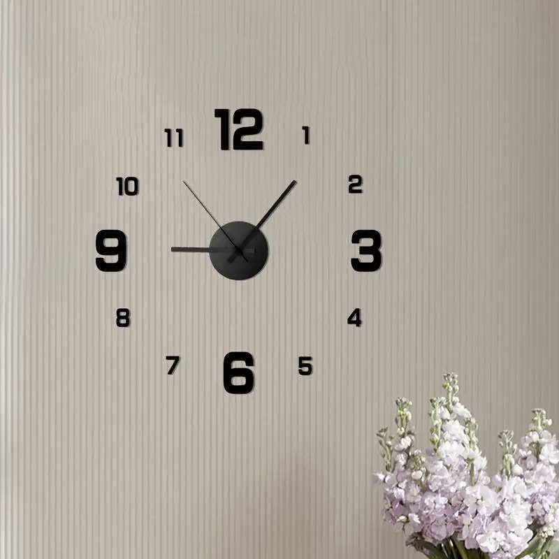 Frameless Wall Clock Silent Non-Ticking Modern Style Clock Battery Operated Clock for Living Room Bedroom Hotel Wall Decoration - Image 5