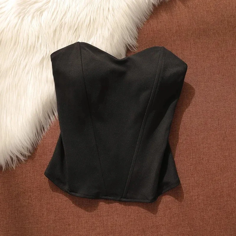 Black Sexy Sleeveless Camis Women Y2K Fashion Slim Zipper Body Shaper Lingerie Summer American Streetwear Crop Tank New - Image 7