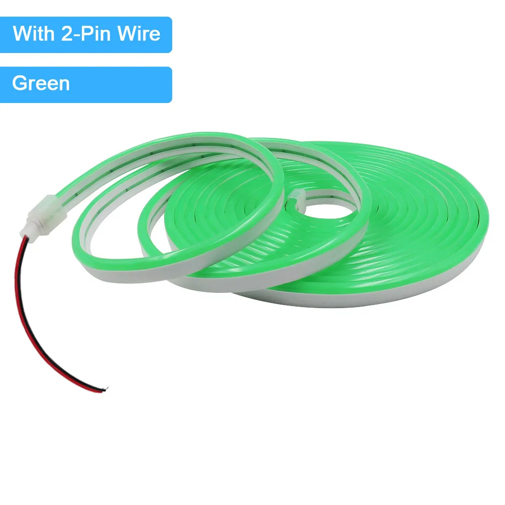 12V 24V LED Neon Light Strip Waterproof Neon Sign 6X12mm Silicone Rope Lights Flexible Lamp Decoration with DC Plug/2pin Wire - Image 13