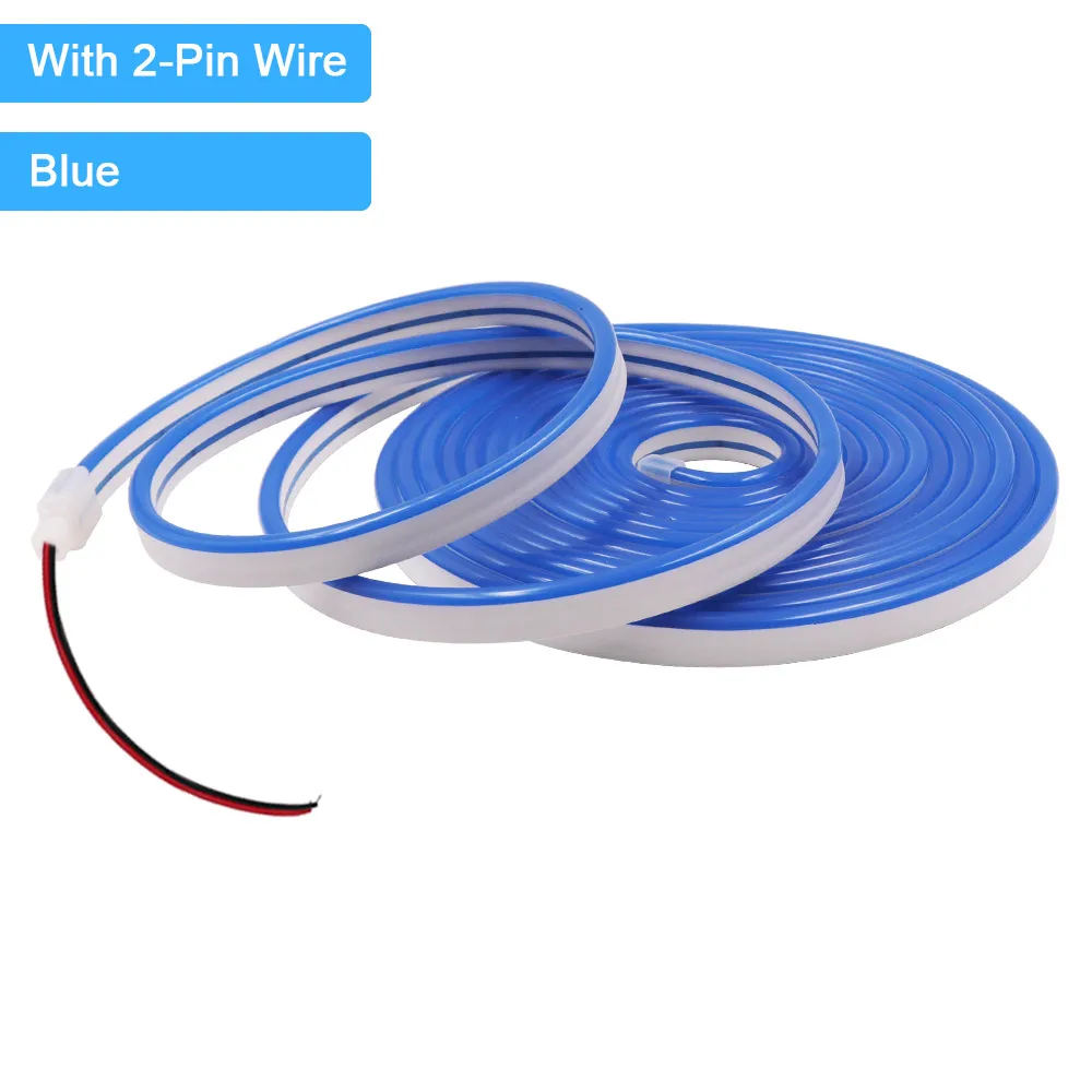 12V 24V LED Neon Light Strip Waterproof Neon Sign 6X12mm Silicone Rope Lights Flexible Lamp Decoration with DC Plug/2pin Wire - Image 7