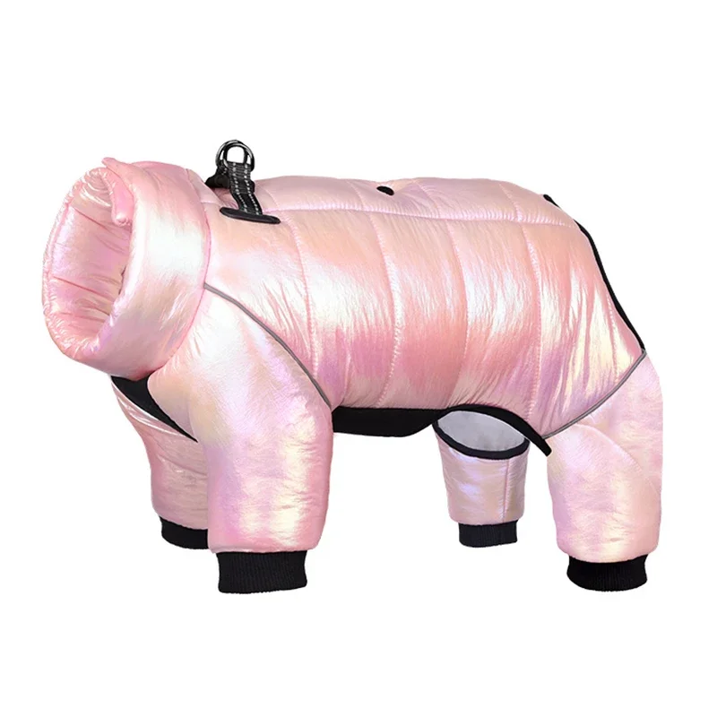 Winter Dog Down Jacket Waterproof Dog Clothes for Small Dogs Build-in Collar Puppy Jumpsuit Reflective Pet Coat French Bulldog - Image 7