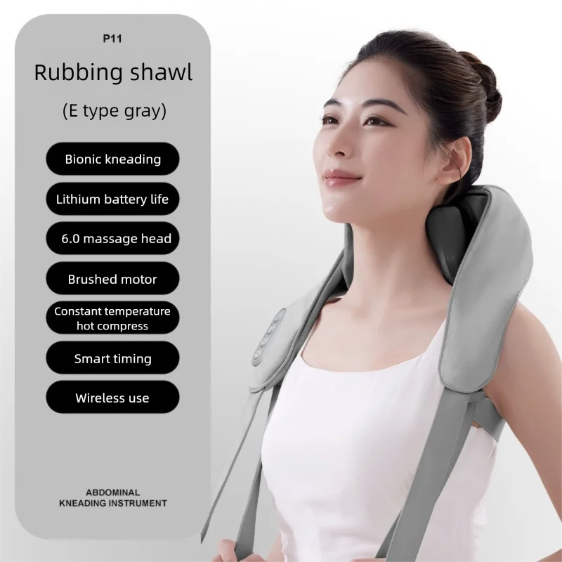 Neck shoulder Massager Deep Tissue shiatsu Back Massagers with Heatfor Pain Relief Electric Kneading Squeeze Muscles Massage - Image 4