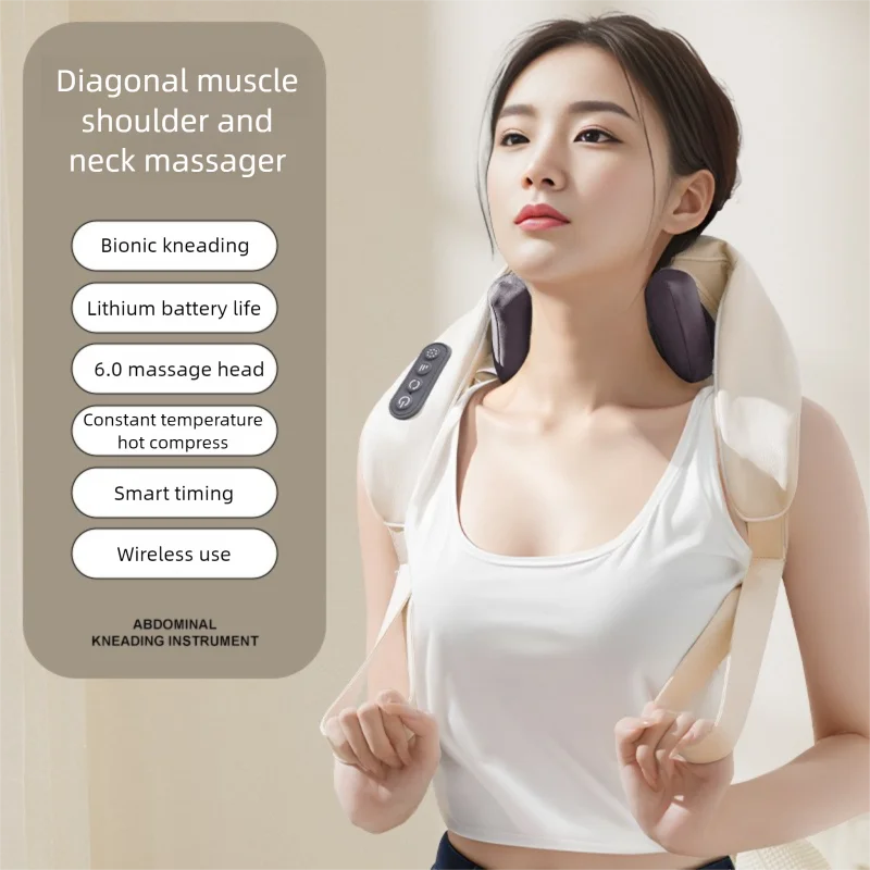Neck shoulder Massager Deep Tissue shiatsu Back Massagers with Heatfor Pain Relief Electric Kneading Squeeze Muscles Massage - Image 3