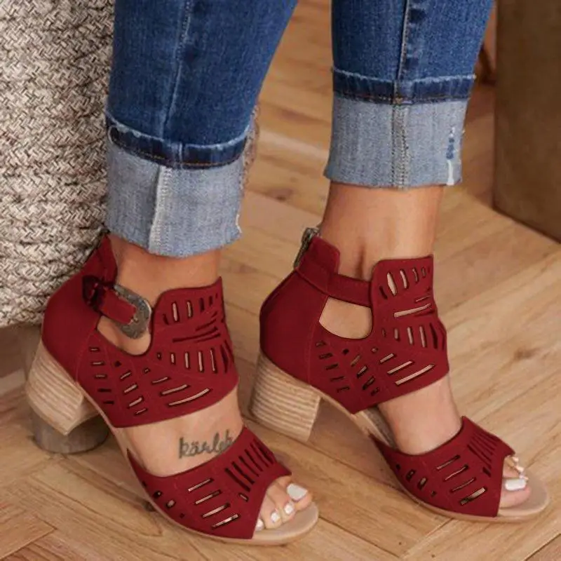 Women High Heel Sandals Retro Gladiator Ladies Casual Rome Fashion Summer Woman Shoes Plus Size 35-43 sandals for women2023 - Image 10