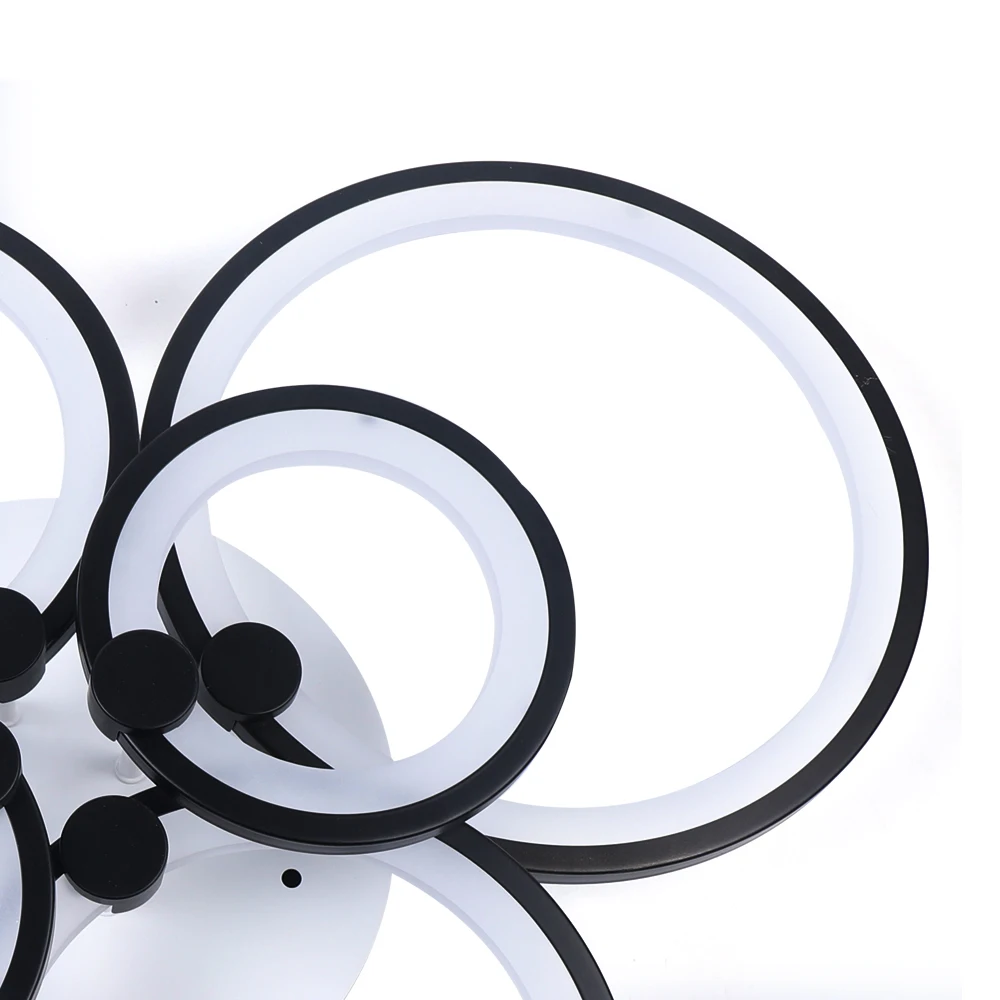 Modern 6 Head Acrylic Ceiling Light Dining Room LED Pendant Lamp Fixture+Remote - Image 5