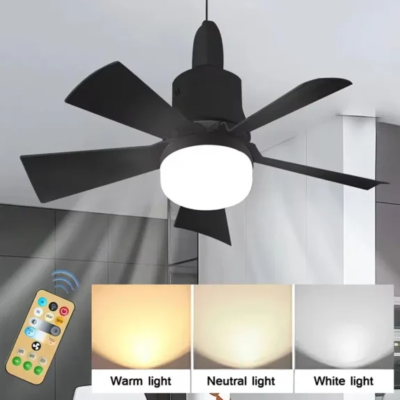NEW Ceiling Fan LED With Light Remote Control Dimmable 30W E27 Base Modern Smart Wireless Fan Bedroom and Living Room Lighting