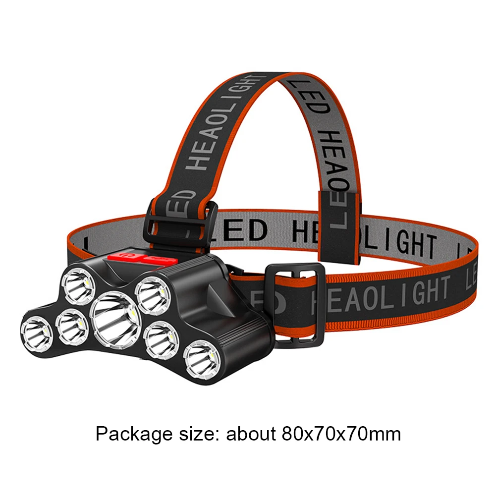 LED Flashlight Powerful Headlamp Built-in Battery LED Head Lamp Head-Mounted USB Rechargeable Flashlight for Camping Fishing - Image 6