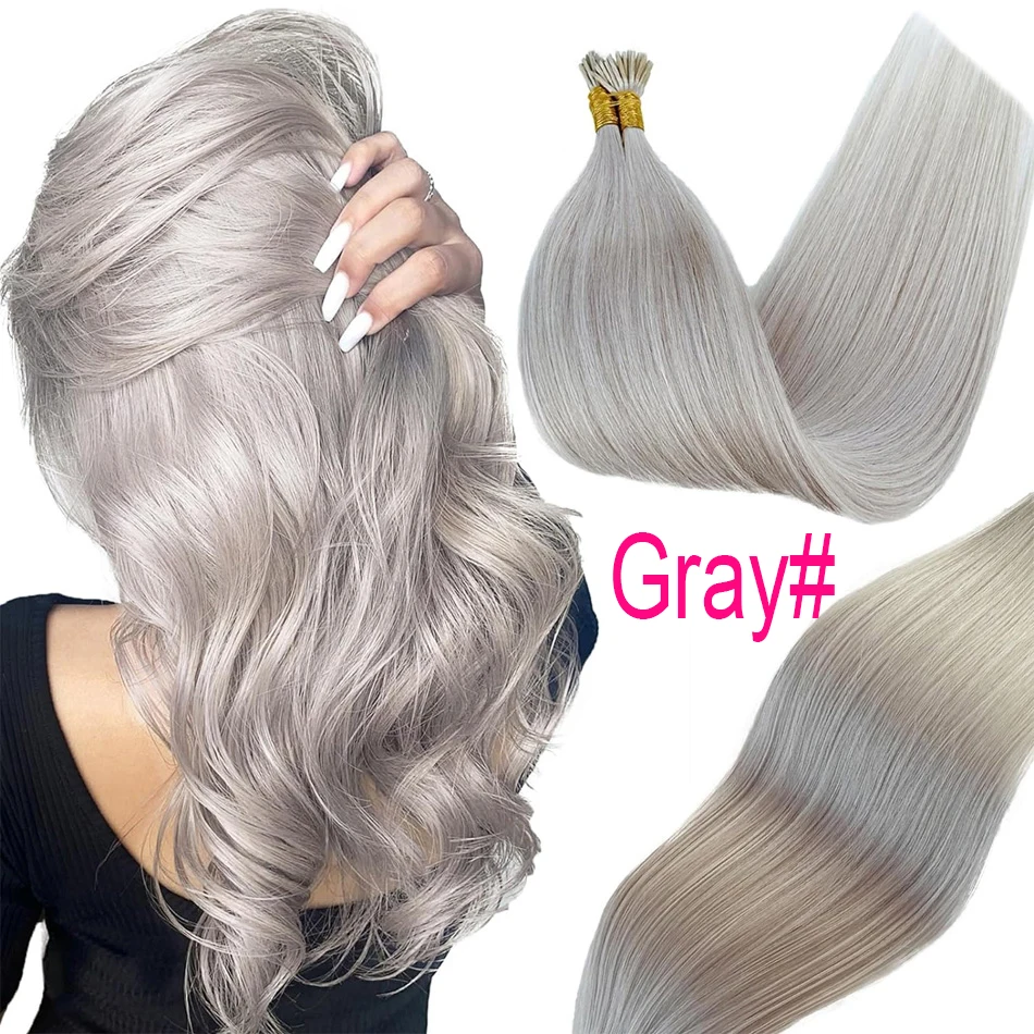 Raw Virgin Keratin Itip Hair Extensiones De Cabello 100% humano Remy Russian Remy Straight I Tip Natural Human Hair Extensions - Image 14