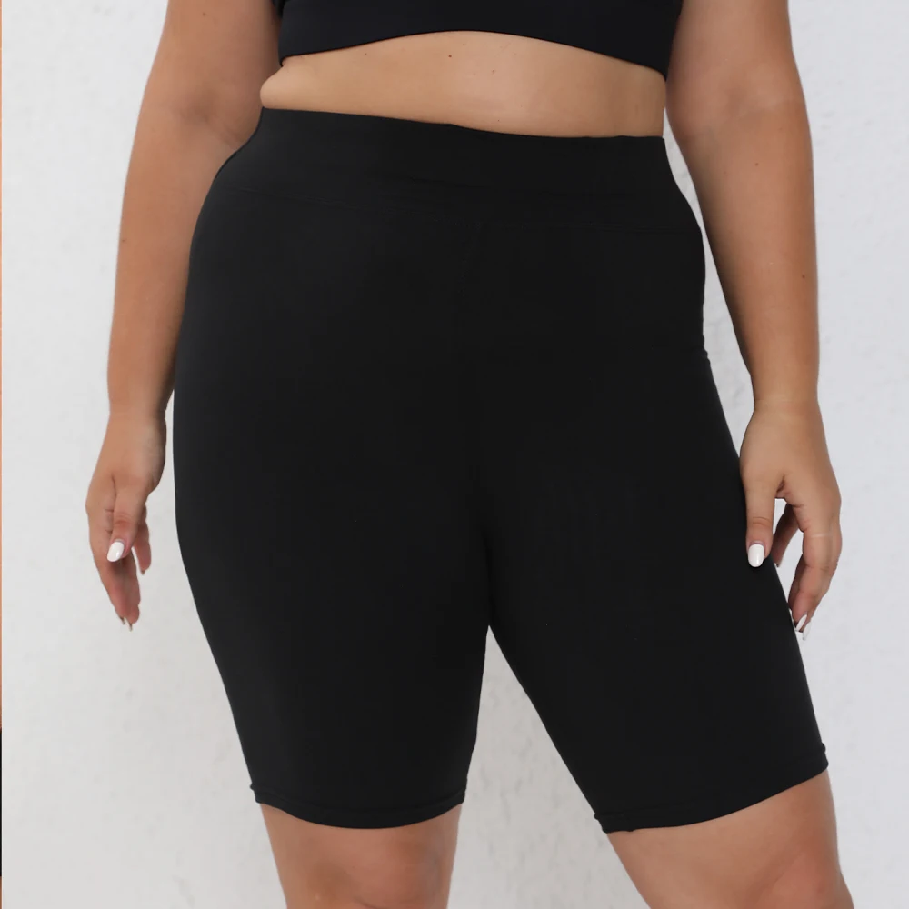 Plus Size Yoga Shorts Women Black High Waist Shorts For Fitness Running Workout Woman Clothing 0XL-4XL - Image 7