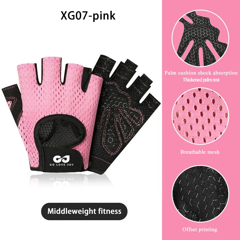 1Pair Gym Gloves Fitness Weight Lifting Gloves Body Building Training Sports Gloves Workout Half Finger Hand Protector Gloves - Image 8