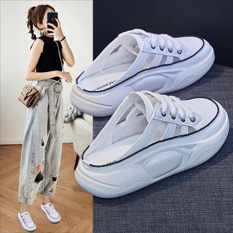New Women's Shoes Fashion Hollow Out Breathable Thick Sole Lightweight Casual Slippers Shoes for Women Zapatos De Mujer 2023 - Image 2
