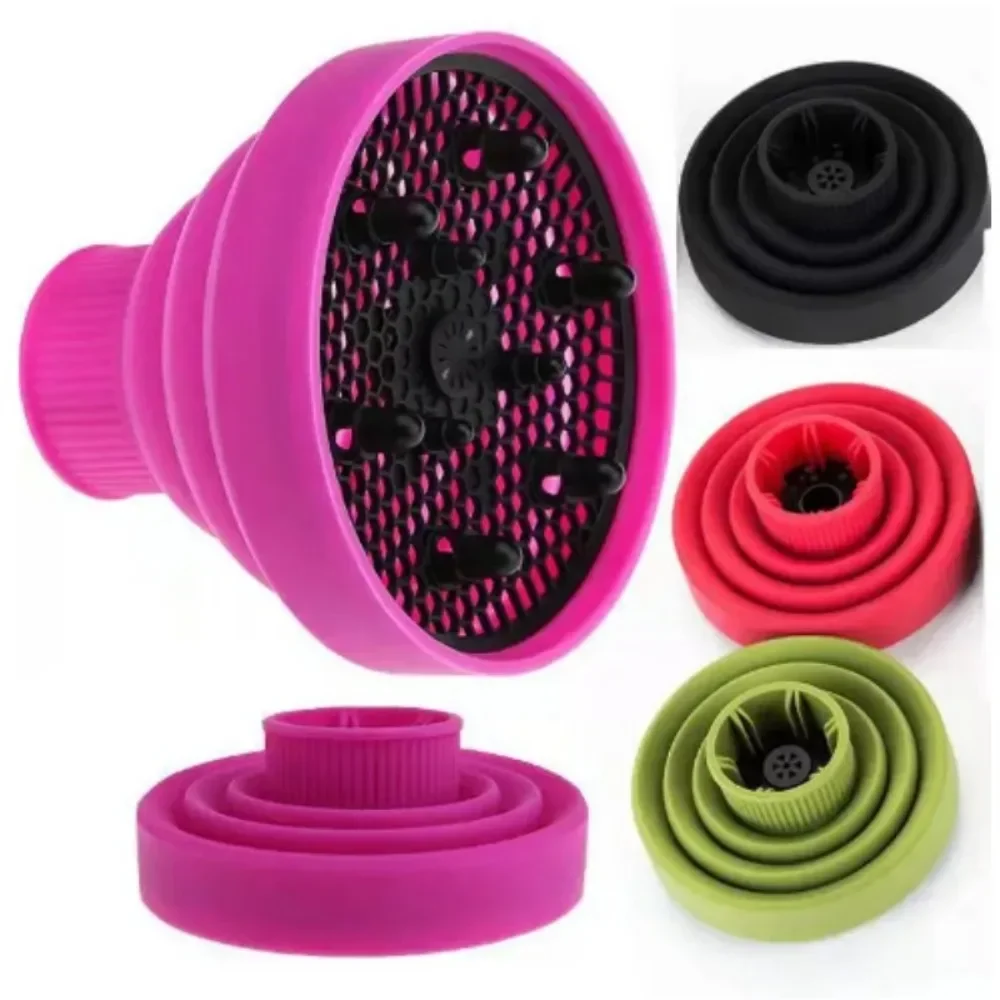 Silicone Hair Styling Tool Accessories Suitable Universal Hair Curl Diffuser Cover Diffuser Disk Hairdryer Curly Drying Blower - Image 3