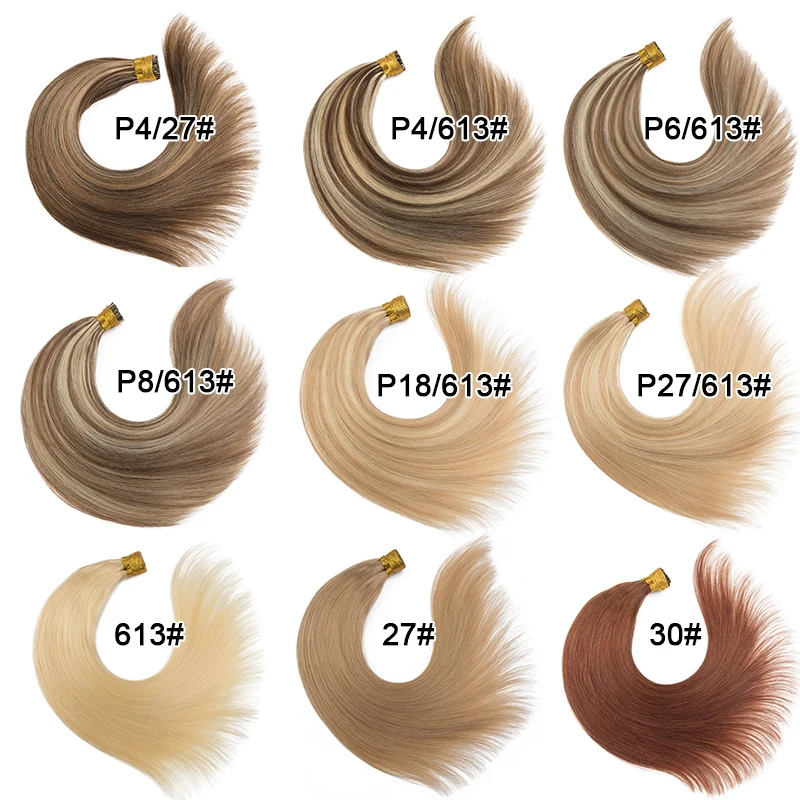 ITIP Hair Extension Human Hair for Women Straight Real Brazilian Human Hair 50 Strands Pre-bonded Highlight ITIP Hair Extensions - Image 5