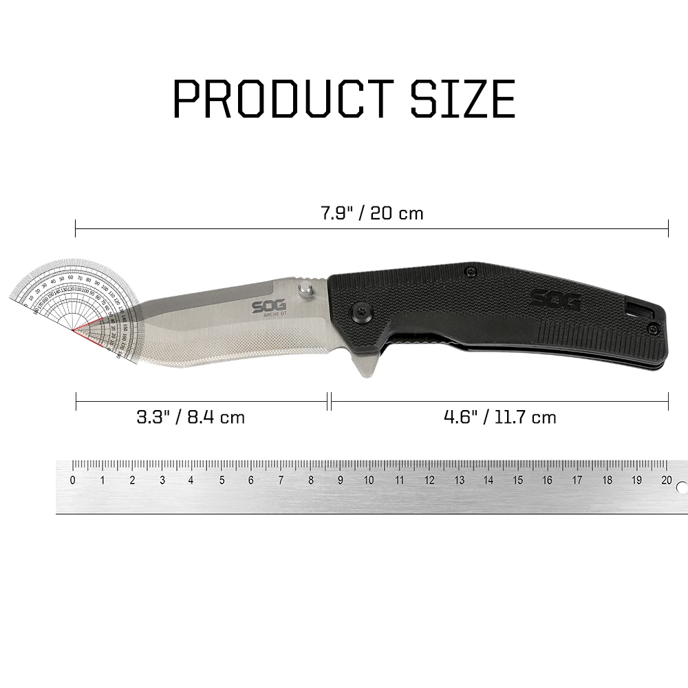 SOG Arche DT Portable EDC Folding Knife Pocket Sharp Blade Knives /w Pocket Clip Outdoor Camping Survival Knife Hand Tool Cutter - Image 6