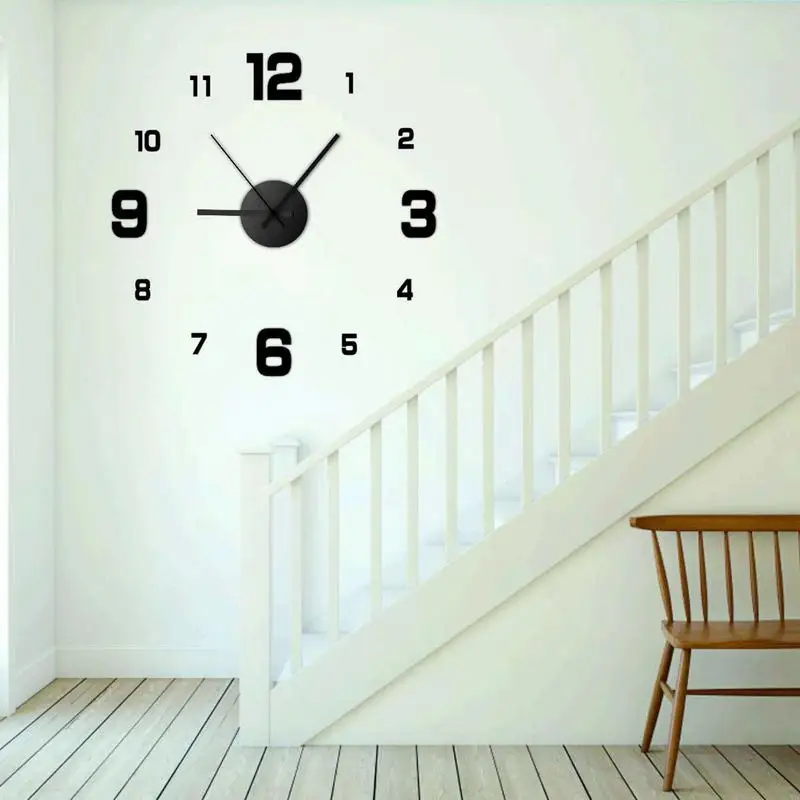Frameless Wall Clock Silent Non-Ticking Modern Style Clock Battery Operated Clock for Living Room Bedroom Hotel Wall Decoration - Image 4