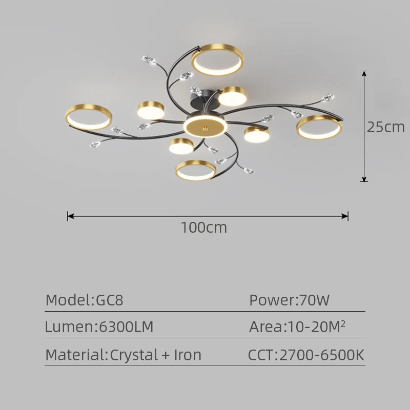 Nordic Ceiling Lamp with Remote Control Ceiling Pendant Lamp Dimming LED Decoration Living Room Bedroom Home Decor Lamps - Image 7