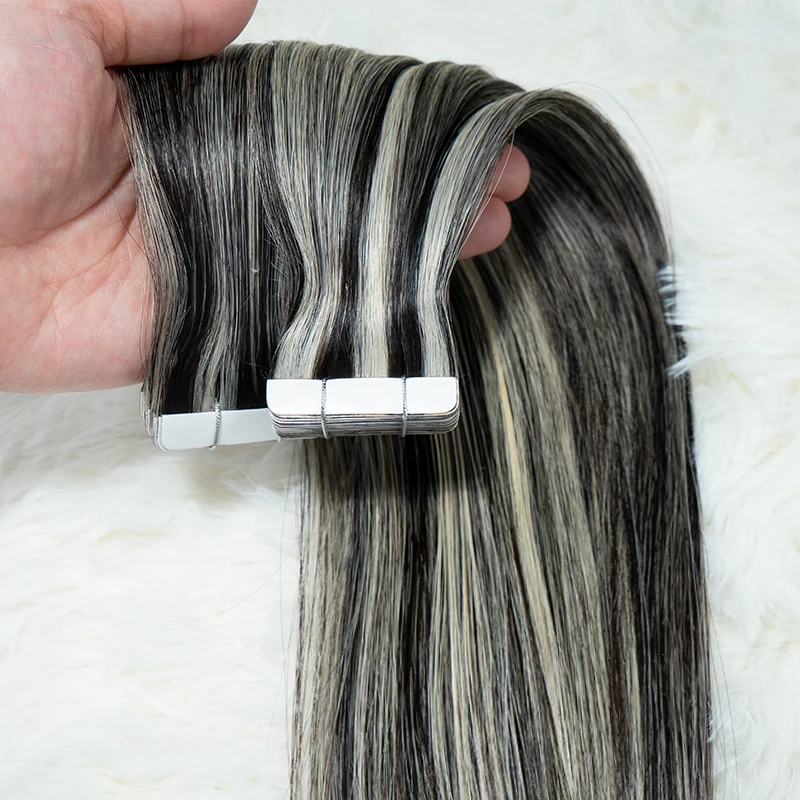Straight Tape In Human Hair Extensions Natural Hair Extensions 100% Skin Weft Adhesive Glue On For Salon High Quality 18"-30" - Image 3