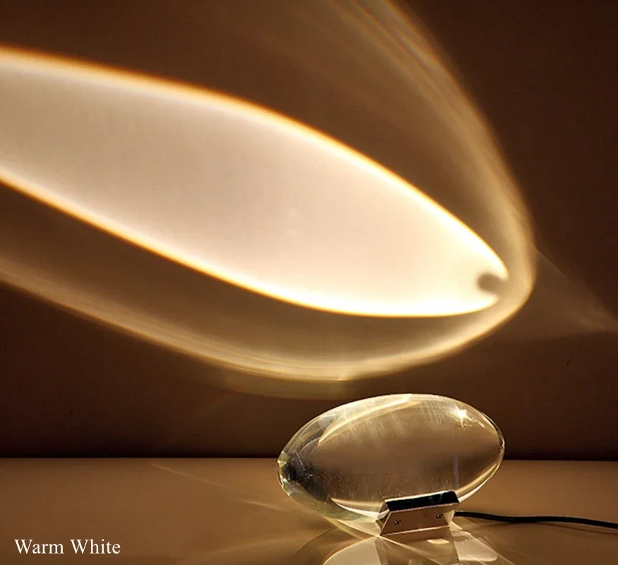 Eye Of The Sky Italian Designer Table Lamp Led Crystal Table Lamps For Living Bedroom Decor Light Night Projector Bedside Lamp - Image 2