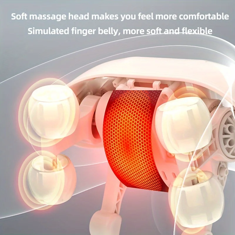 Shoulder and neck massager, capable of deep hot compress, finger pressure wireless massage shawl, electric kneading massager - Image 4