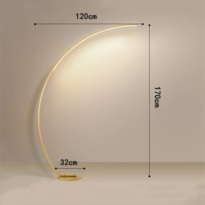 Nordic Arc Shape Floor Lamp Modern Led Dimmable Remote Control Standing Light For Living Room Bedroom Study Decor Lighting - Image 8