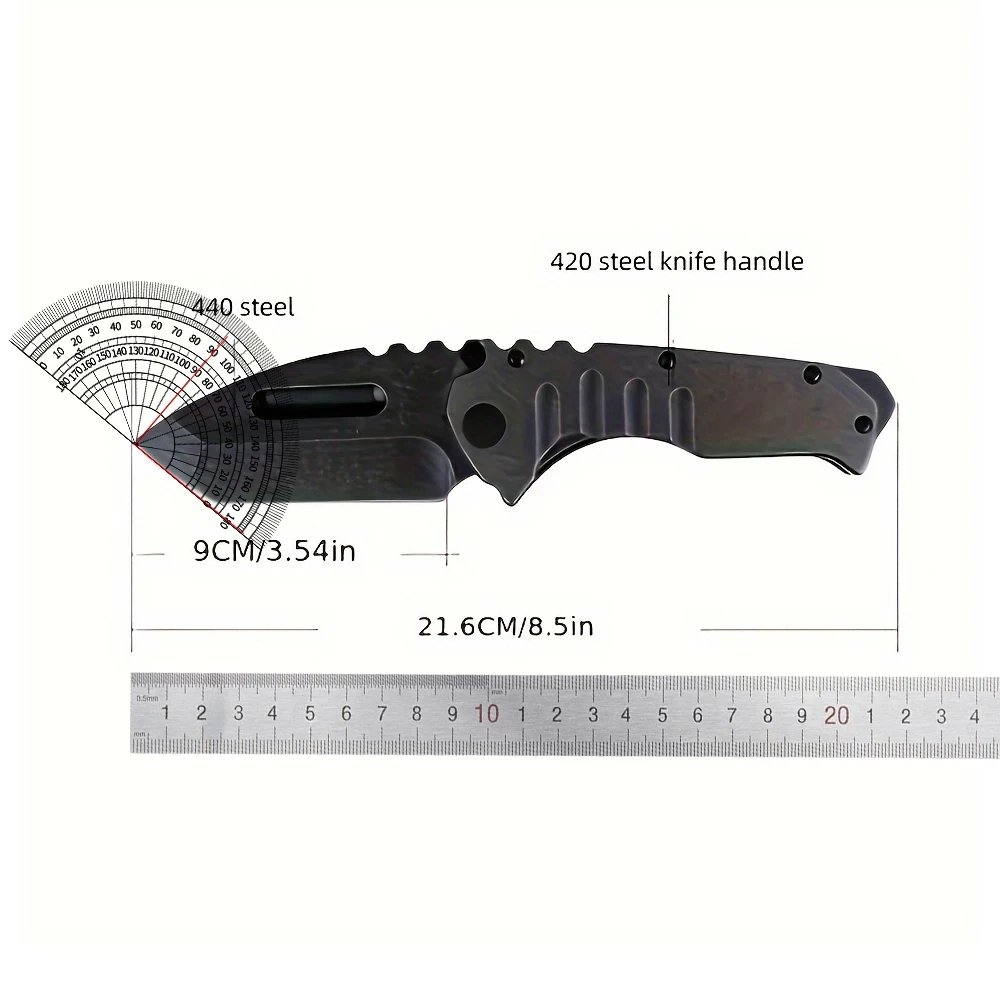 Pocket Folding Knife D2 Steel All Blade Handle Outdoor Camping Hunting Knives Portabl EDC Flipper Security Agency Knife - Image 6