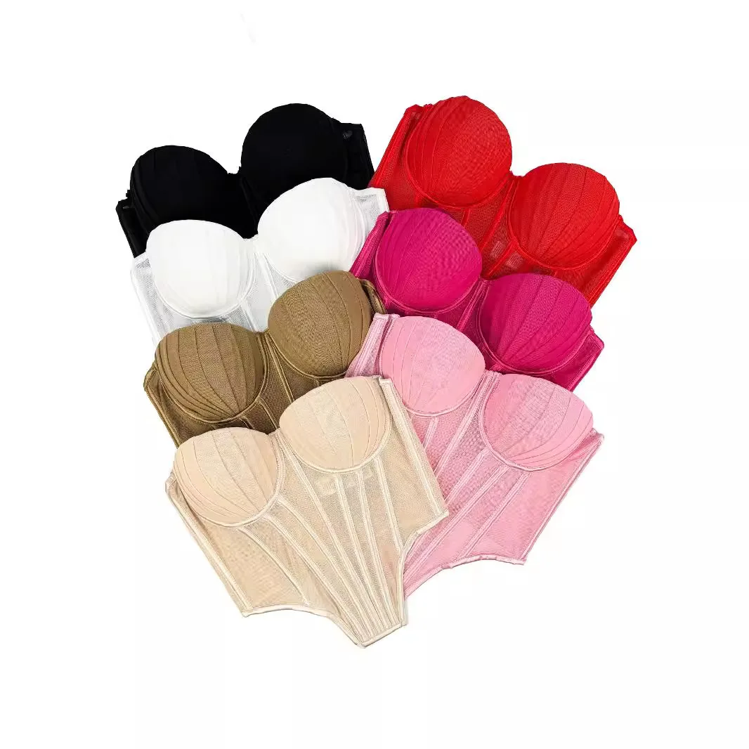 Chic Vintage Sweet Camis Asymmetrical Tank Top Slim Crop Top Sexy Corset Bustier Women Summer Clothin - Image 3