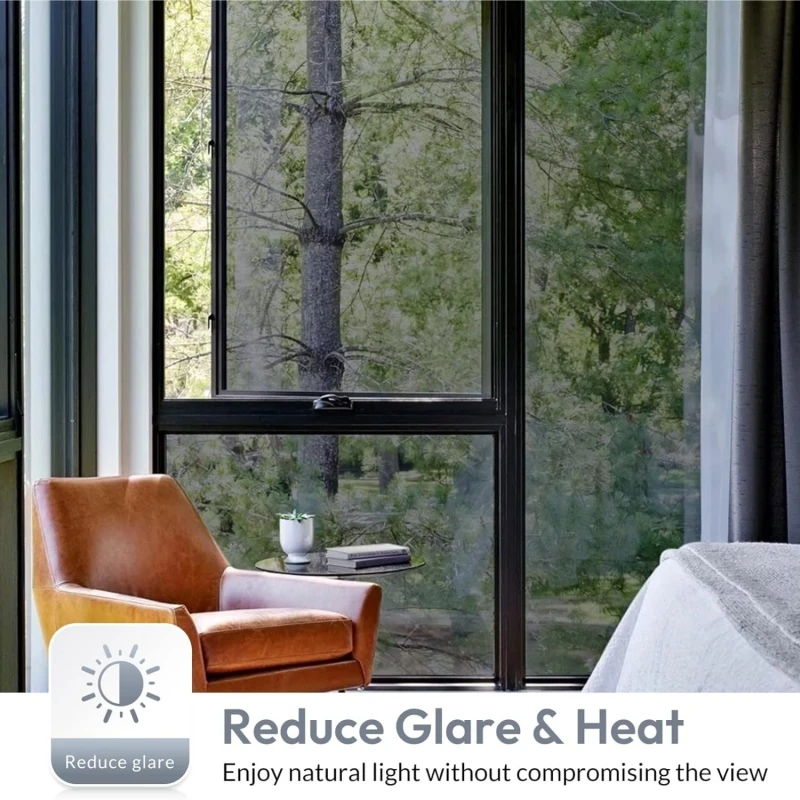 Window Privacy Film One Way Daytime Privacy Static Cling Sun Blocking Anti UV Reflective Mirror Window Tint for Home and Office - Image 6