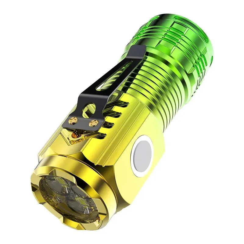 3LED Super Bright Flashlight Portable Mini Burst Flash Torch Rechargeable Outdoor Emergency Spotlight with Pen Clip Tail Magnet - Image 7