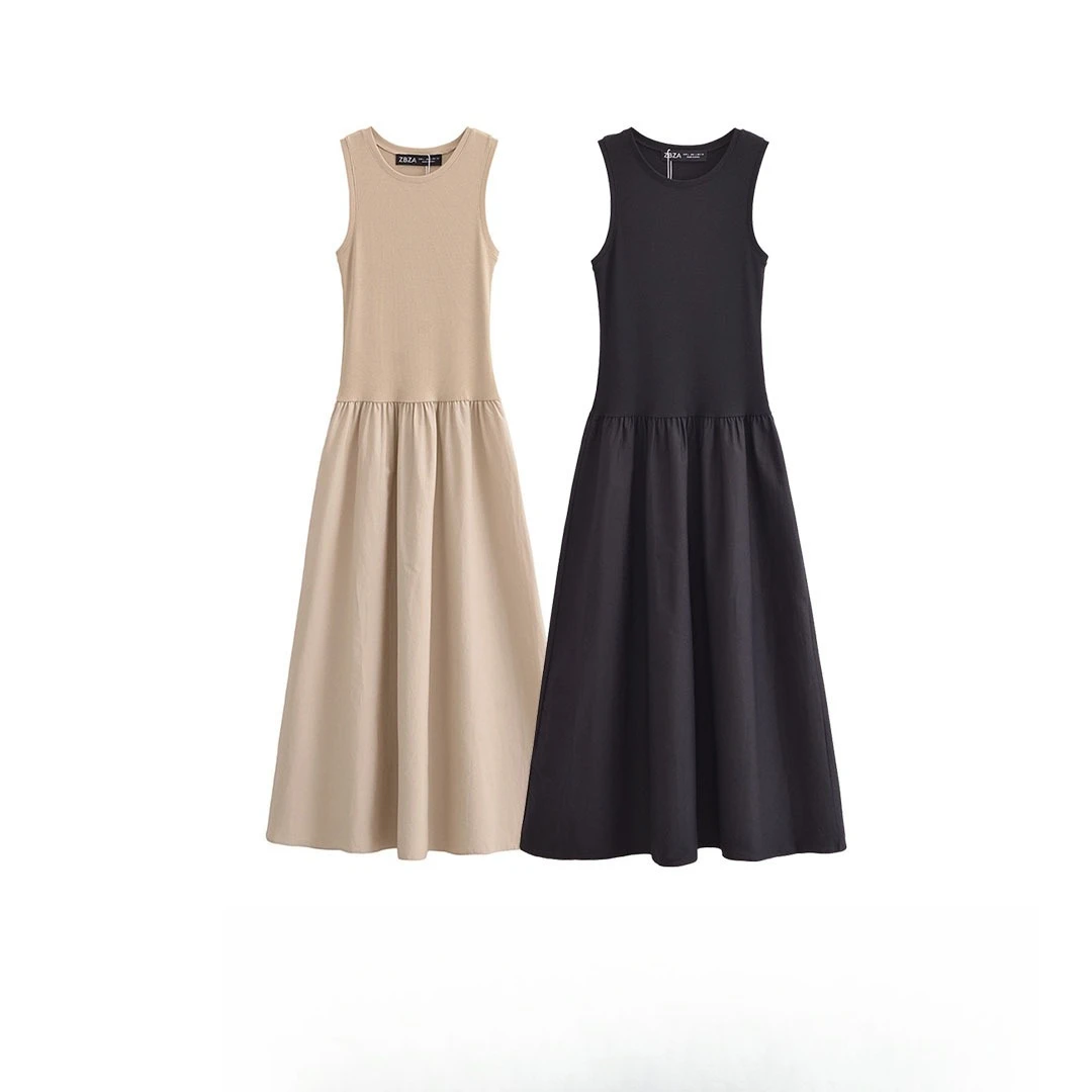 Khaki Elegant Chic Long Dresses 2025 Women's Summer Sleeveless Black Dresses Fashion Casual Party Y2k Dress Vestidos for Female - Image 4