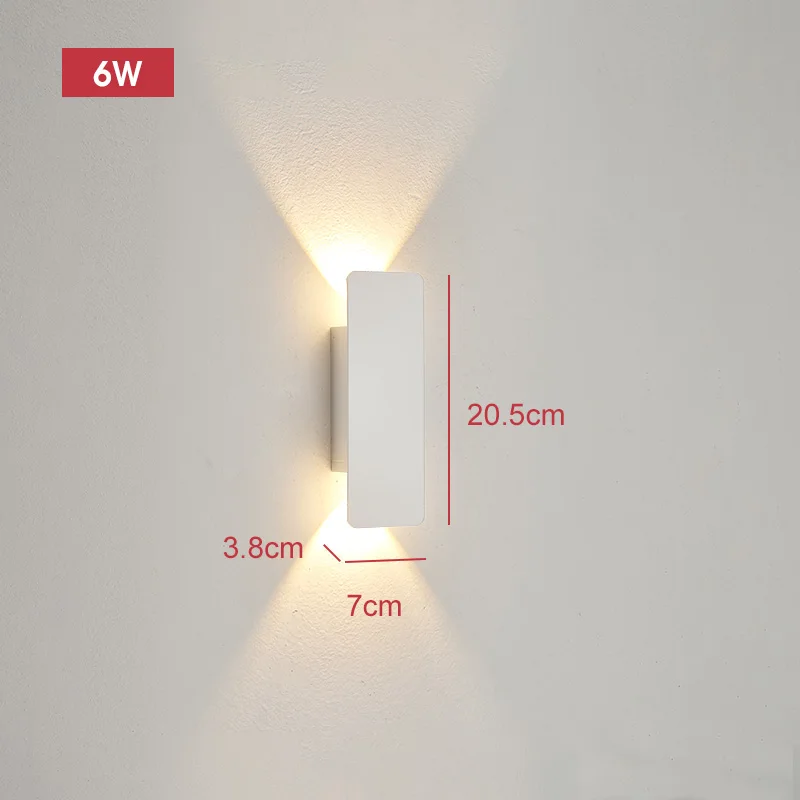 Outdoor Waterproof Wall Lamps Strip Aluminum Wall Lights 18W LED Black Wall Lamp Bedroom Exterior Outdoor Lighting Fixtures - Image 9