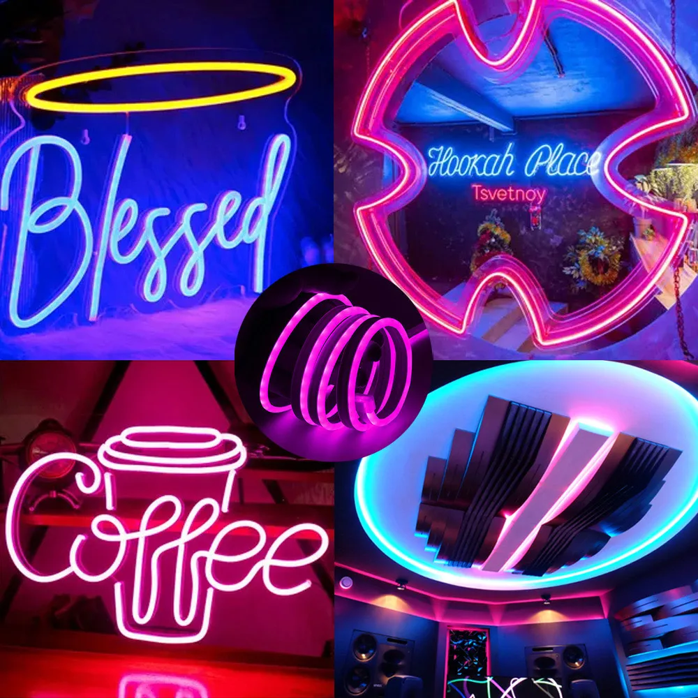 12V 24V LED Neon Light Strip Waterproof Neon Sign 6X12mm Silicone Rope Lights Flexible Lamp Decoration with DC Plug/2pin Wire - Image 6