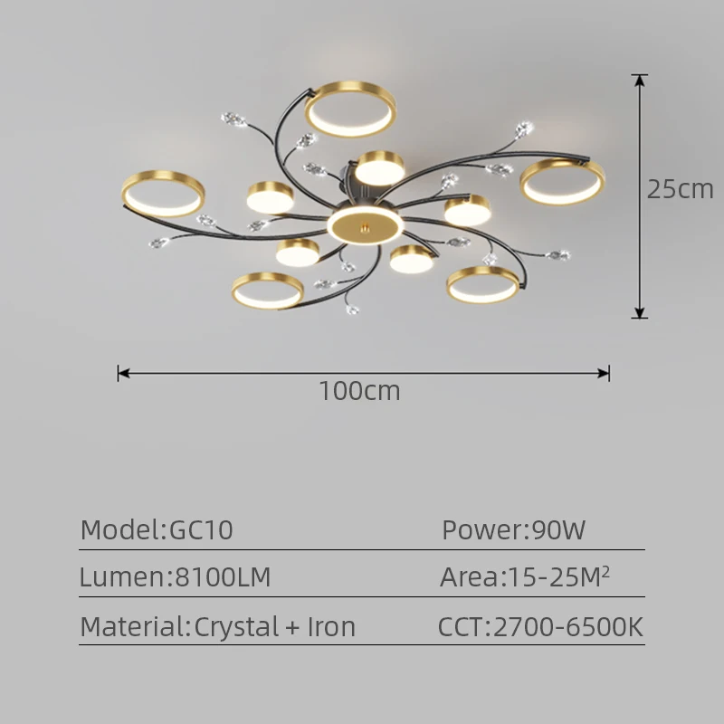 Nordic Ceiling Lamp with Remote Control Ceiling Pendant Lamp Dimming LED Decoration Living Room Bedroom Home Decor Lamps - Image 9