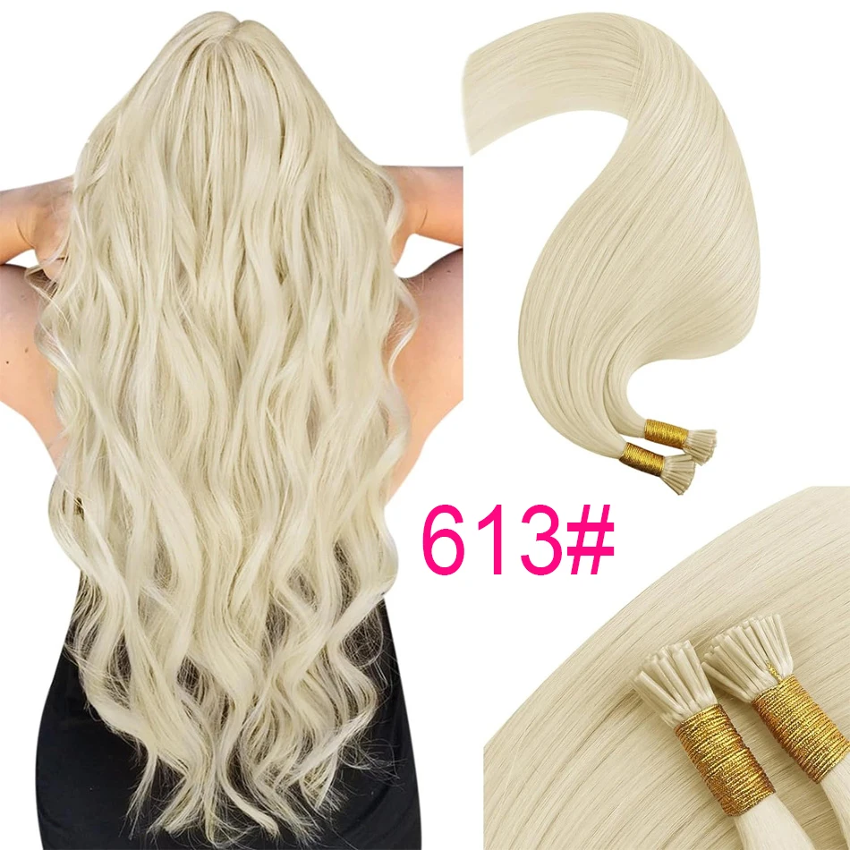 Raw Virgin Keratin Itip Hair Extensiones De Cabello 100% humano Remy Russian Remy Straight I Tip Natural Human Hair Extensions - Image 23