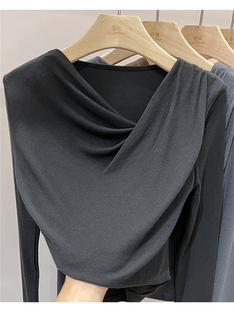 Autumn Women T Shirt Girls T-Shirt Woman Clothes Tops Cotton Slim Tshirt Female Long Sleeve Crop Top Y2k Spring Tee Sexy White - Image 5