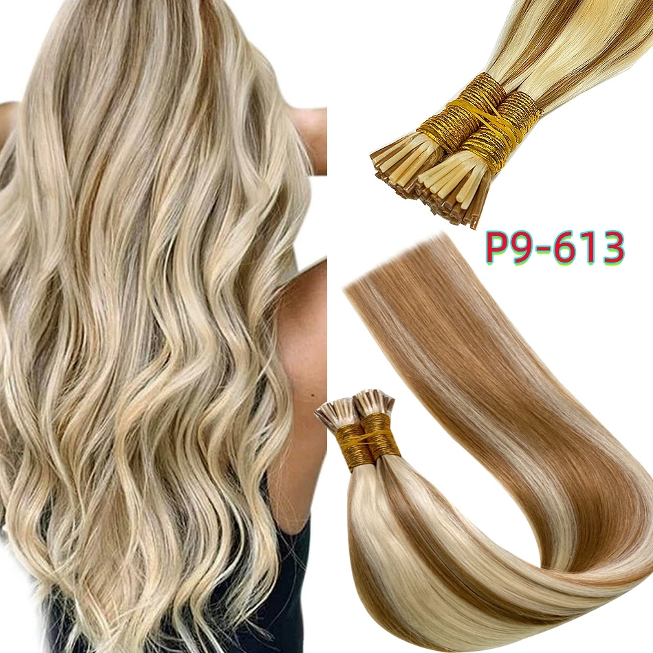 Raw Virgin Keratin Itip Hair Extensiones De Cabello 100% humano Remy Russian Remy Straight I Tip Natural Human Hair Extensions - Image 10